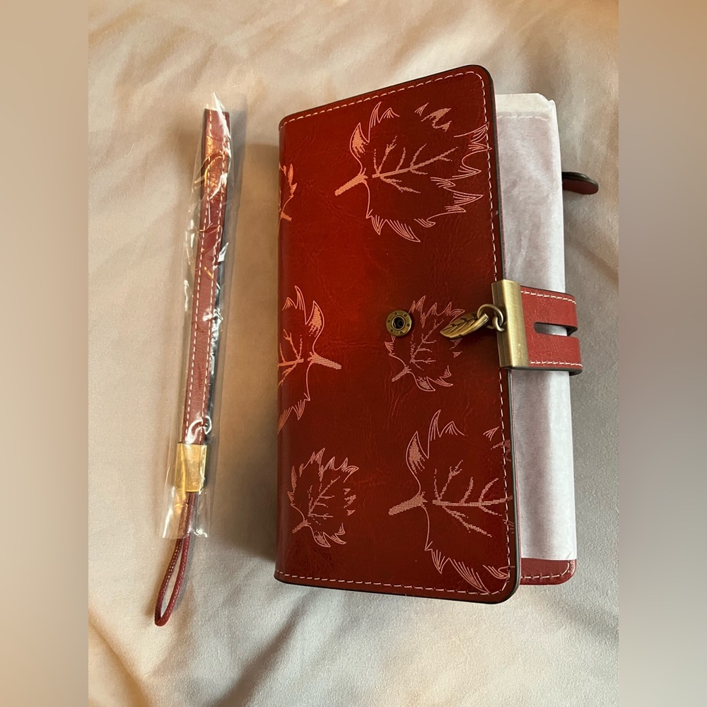 Beautiful burgundy vegan leather wallet. NIB.